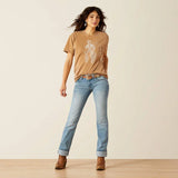 Ariat mid rise Alessia straight leg jeans voor dames