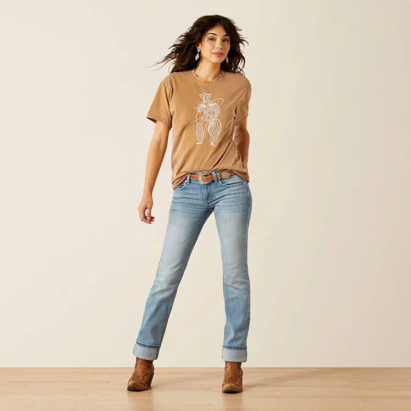 Ariat mid rise Alessia straight leg jeans voor dames