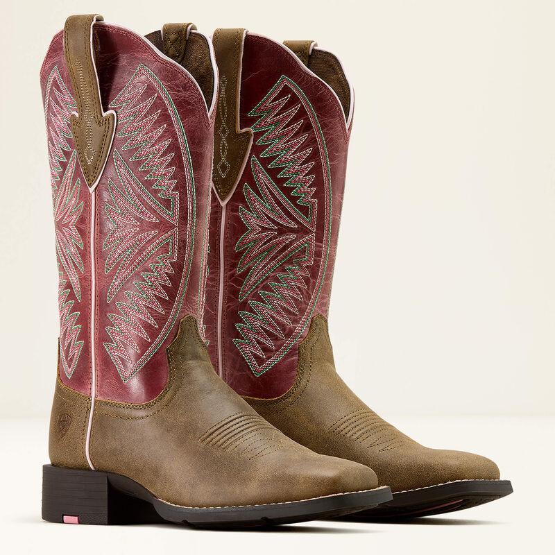 Ariat Round Up Ruidoso Westernstiefel mit breiter, eckiger Zehenpartie für Damen