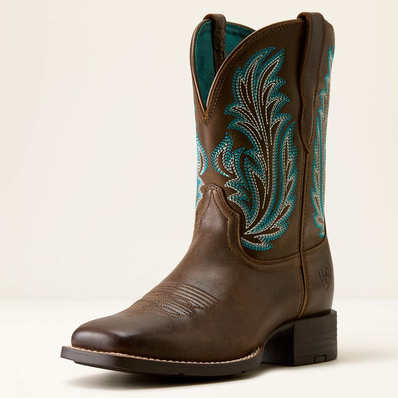 Ariat round up filly wide square toe western boot for ladies