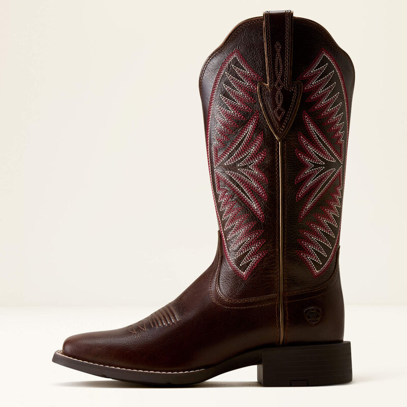 Ariat round up ruidoso wide square toe western boot for ladies