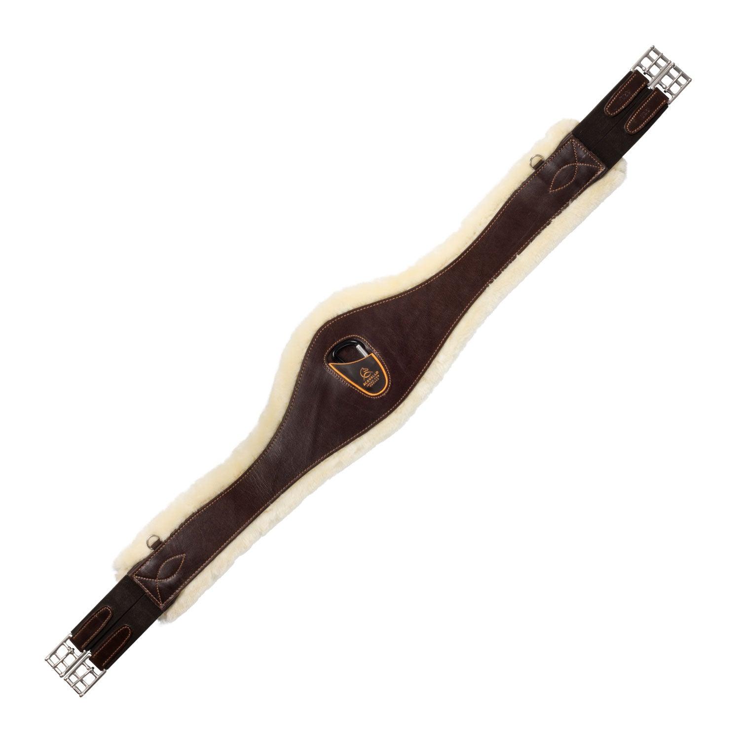 Acavallo jumping girth leather & removable faux sheepskin AC 9425