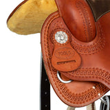 Pool's barrelzadel SE 0075 met gekleurd ruw leer, model 5020