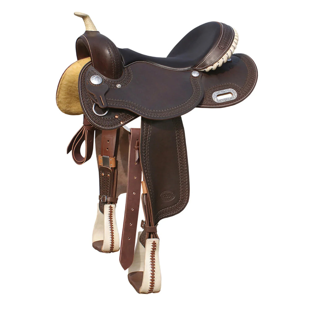 Pool's barrelzadel SE 0075 met gekleurd ruw leer, model 5020