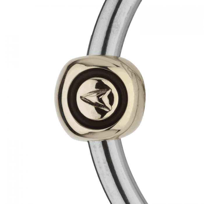 Herm. Sprenger dynamic RS Eggbutt bit with D-shaped rings 16 mm single jointed 40408 - HorseworldEU